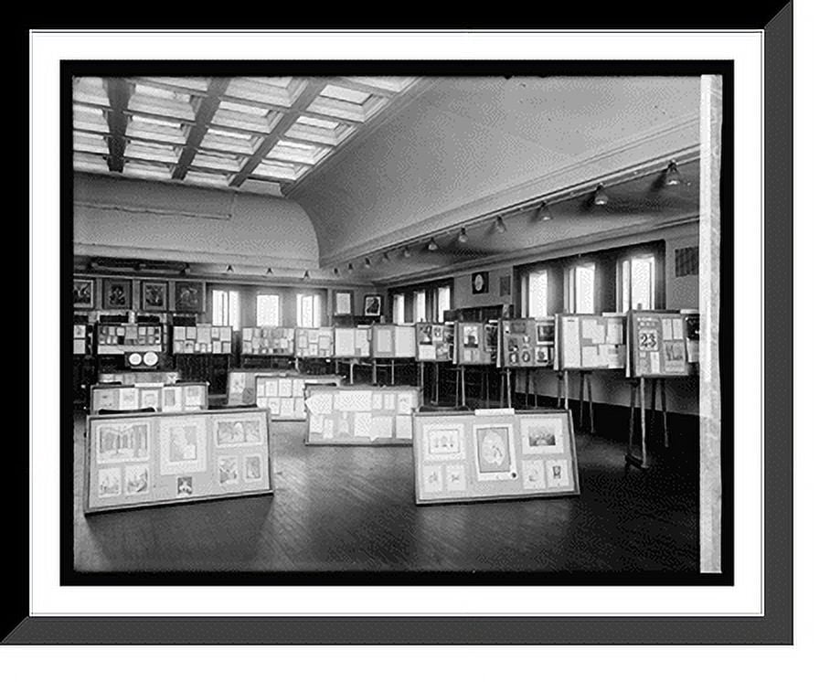 Historic Framed Print, Standard Eng. Co. library exhibit, 17-7/8