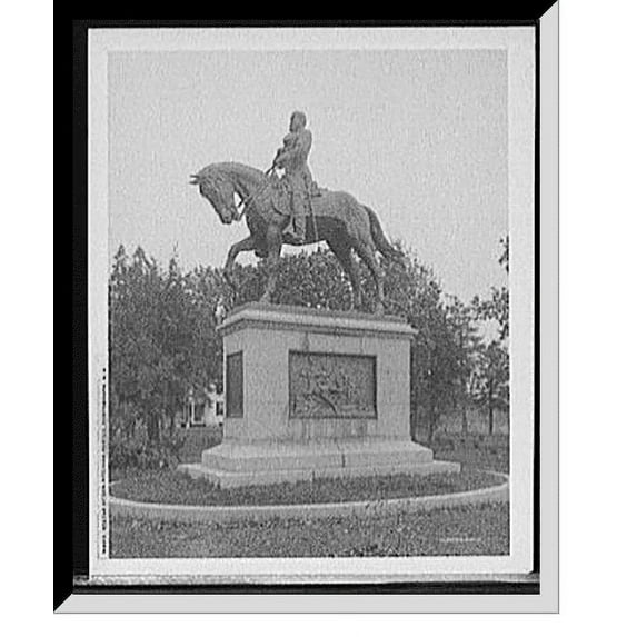 Historic Framed Print, Statue of Gen. Fitzjohn Porter, Portsmouth, N.H., 17-7/8" x 21-7/8"
