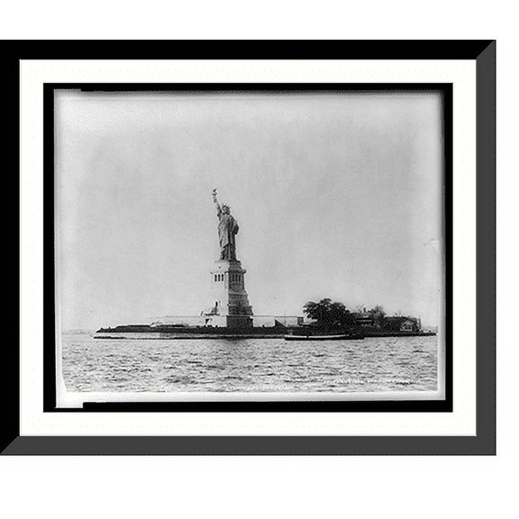 Historic Framed Print, Statue of Liberty, N.Y..J.S. Johnston, view & marine photo., 17-7/8" x 21-7/8"