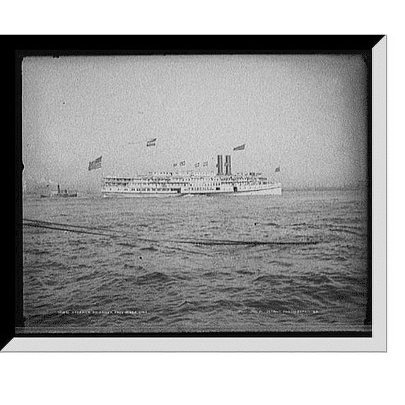 Historic Framed Print, Steamer Priscilla, Fall River Line, 17-7/8" x 21-7/8"