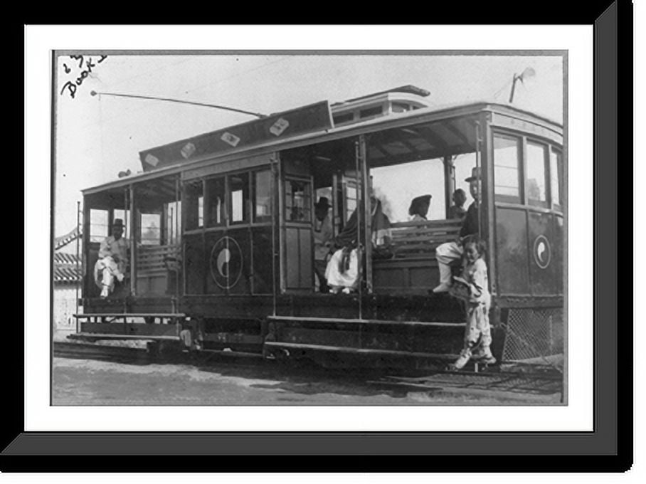 Historic Framed Print, Streetcar, Seoul, Korea, 17-7/8" x 21-7/8 ...
