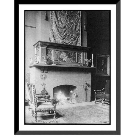 Historic Framed Print, Studio in house of Edward Lind Morse, R St., Washington, D.C., 17-7/8" x 21-7/8"