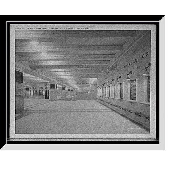 Historic Framed Print, Suburban concourse, Grand Central Terminal, N.Y. Central Lines, New York, 17-7/8" x 21-7/8"