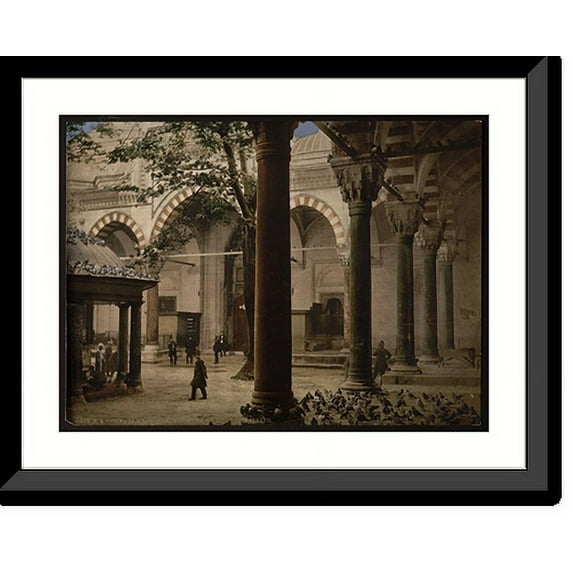 Historic Framed Print, Sultan Bajazids (i.e. Beyazits) mosque Constantinople Turkey, 17-7/8" x 21-7/8"