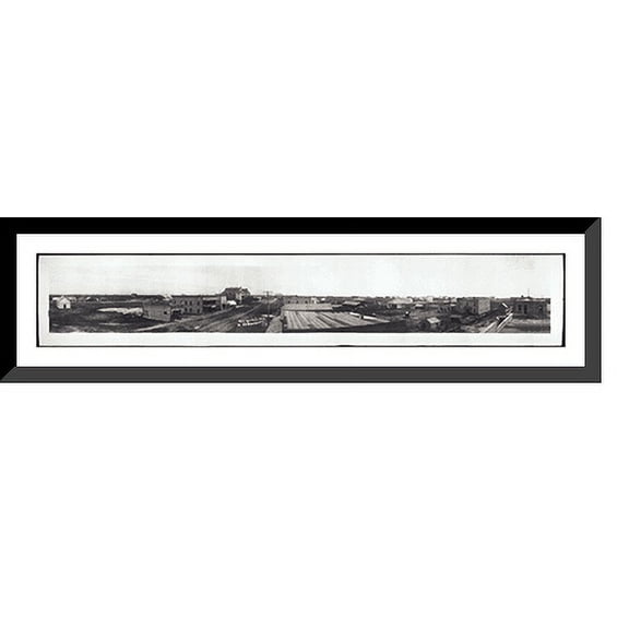 Historic Framed Print, TX 1911 a Panoramic view of Aransas Pass PHOTO, 36-3/8" x 8-3/8"
