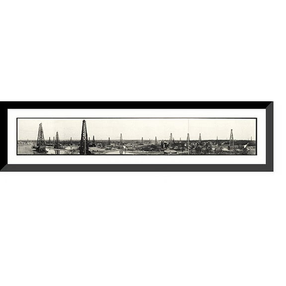 Historic Framed Print, TX 1919 Pleasant Grove Church district PHOTO, 36-3/8" x 8-3/8"