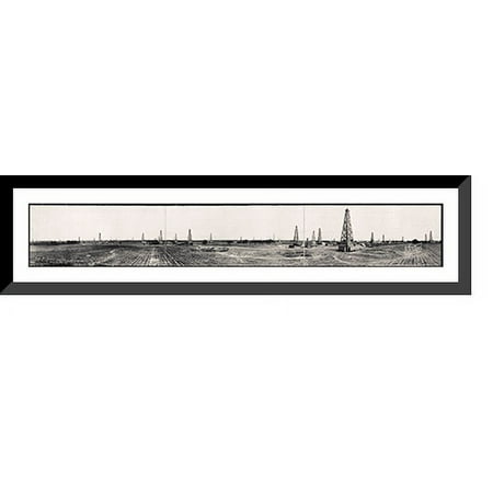 Historic Framed Print, TX 1919 h Desdemona district PHOTO, 36-3/8" x 8-3/8"