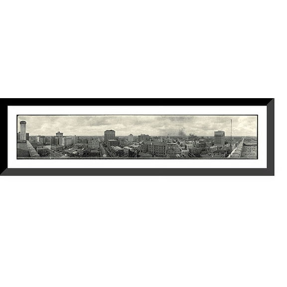 Historic Framed Print, TX Houston from Keystone Bldg 1922 PHOTO, 36-3/8" x 8-3/8"