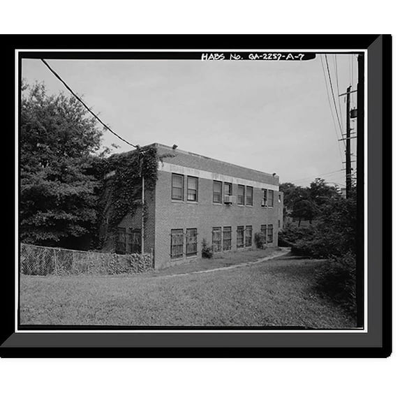 Historic Framed Print, Techwood Homes, Store & Administration Building, 114-138 Merrit Avenue, Atlanta, Fulton County, GA - 7, 17-7/8" x 21-7/8"