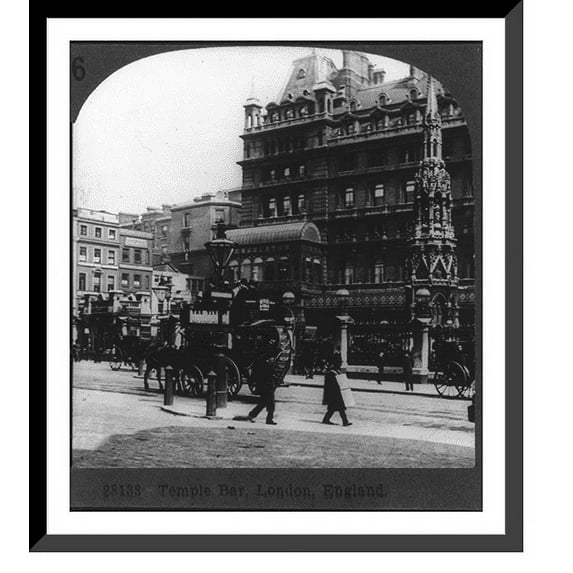 Historic Framed Print, Temple Bar, London, England, 17-7/8" x 21-7/8"