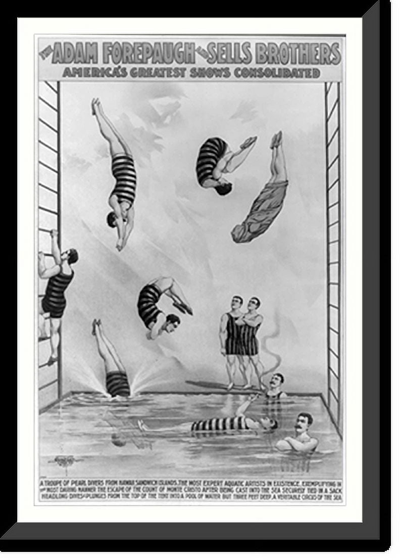 Historic Framed Print, The Adam Forepaugh and Sells Brothers America's