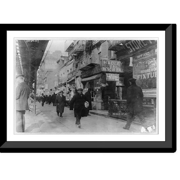 Historic Framed Print, The Bowery, New York City - 2, 17-7/8" x 21-7/8"