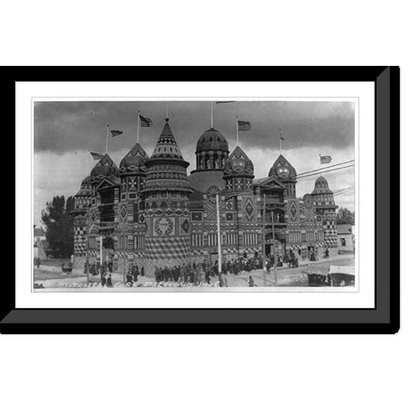 Historic Framed Print, [The Corn Palace, built from 3500 bushels of ear corn, Mitchell, South Dakota] - 2, 17-7/8" x 21-7/8"