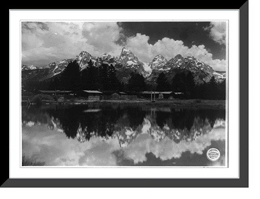 Historic Framed Print, The Grand Tetons from Bar BC Ranch, Jackson's ...
