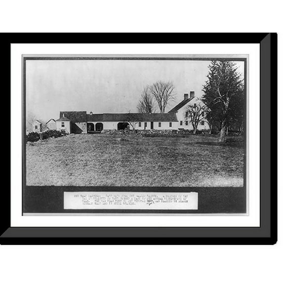 Historic Framed Print, The Hale mansion. East view from the walled garden, 17-7/8" x 21-7/8"