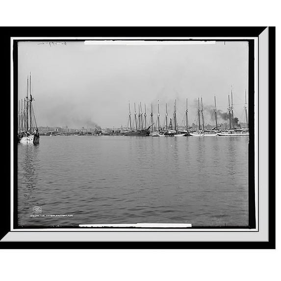 Historic Framed Print, The Harbor, Gulfport, Miss. - 5, 17-7/8" x 21-7/8"