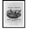 thumbnail image 1 of Historic Framed Print, The Ithaca horse rake." Manufactured by Titus & Bostwick, Ithaca, N.Y.", 17-7/8" x 21-7/8", 1 of 9