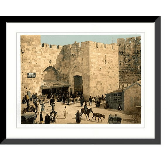 Historic Framed Print, The Jaffa Gate Jerusalem Holy Land, 17-7/8" x 21-7/8"