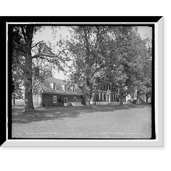 Historic Framed Print, The Mansion, Westover, Va., 17-7/8" x 21-7/8"