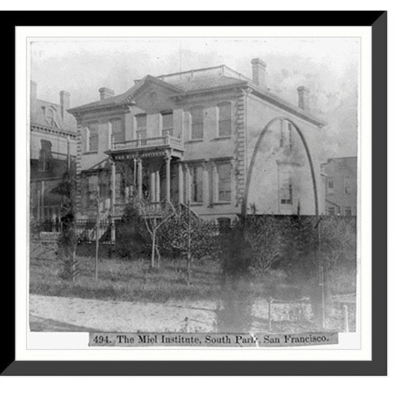 Historic Framed Print, The Miel Institute, South Park, San Francisco, 17-7/8" x 21-7/8"