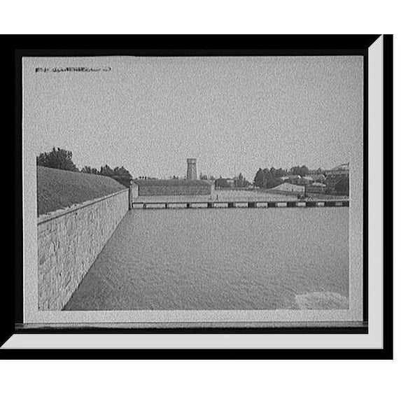 Historic Framed Print, The Moat, Fort Monroe, Va., 17-7/8" x 21-7/8"