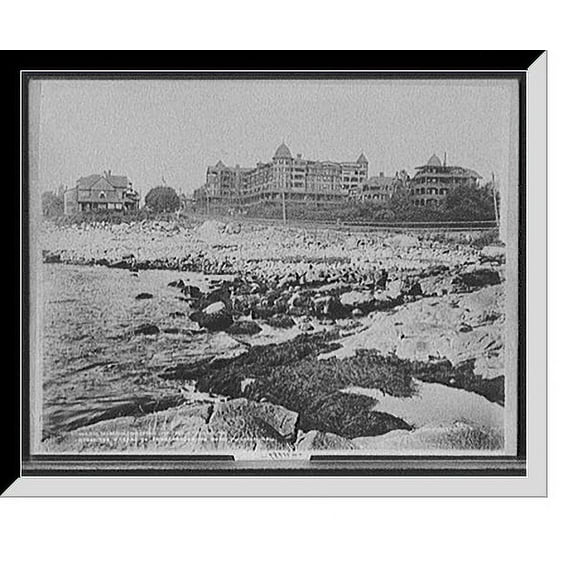 Historic Framed Print, The Oceanside from Cobblestone Beach, Magnolia, Mass., 17-7/8" x 21-7/8"