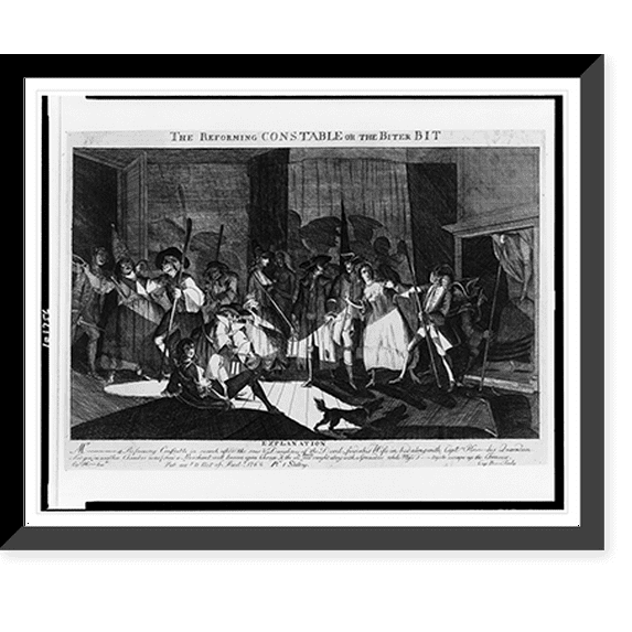 Historic Framed Print, The Reforming constable, or, The biter bit.Capt H. -invt ; Cap B. Sculp., 17-7/8" x 21-7/8"