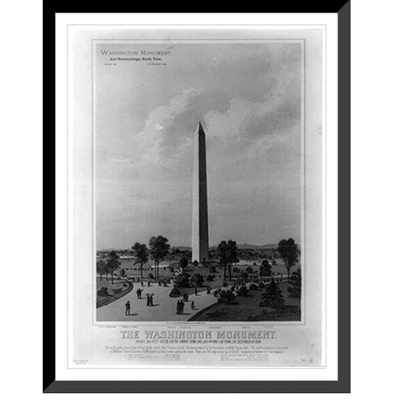 Historic Framed Print, The Washington Monument, 17-7/8" x 21-7/8"