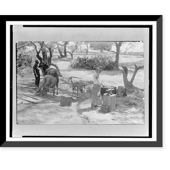 Historic Framed Print, The camp blacksmith at Casas Grandes, Mexico, 17-7/8" x 21-7/8"