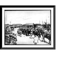 thumbnail image 1 of Historic Framed Print, The casket on the caisson, followed by his horse with empty saddle, 17-7/8" x 21-7/8", 1 of 9