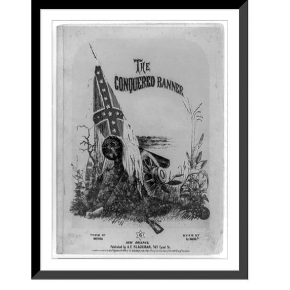 Historic Framed Print, The conquered banner - 2, 17-7/8" x 21-7/8"