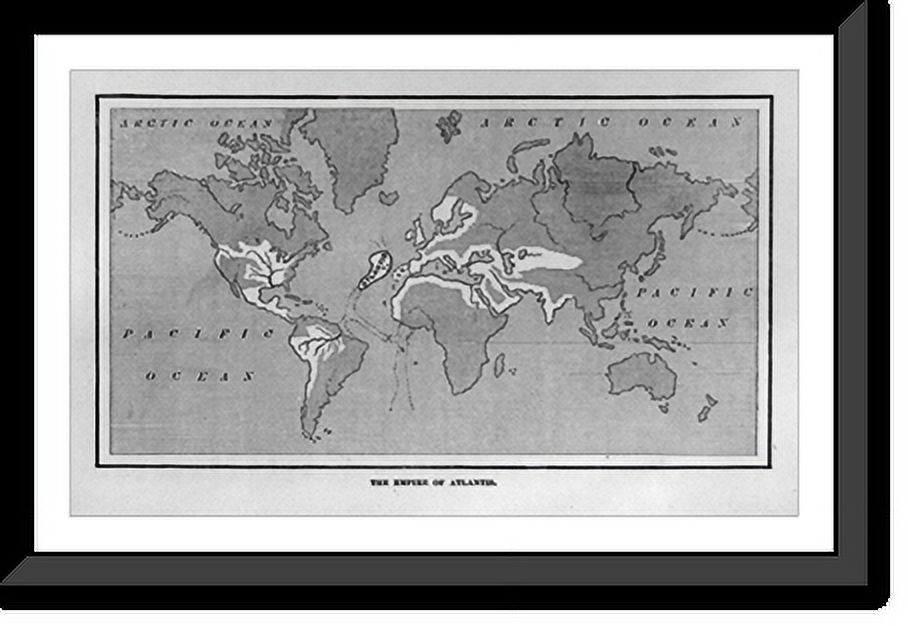 Historic Framed Print, The empire of Atlantis [map], 17-7/8