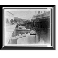 thumbnail image 1 of Historic Framed Print, [The expedition vessel, George W. Elder, at dock possibly in Sitka, Alaska, and two small boats loaded with fish in the foreground, 1899].Curtis., 17-7/8" x 21-7/8", 1 of 9