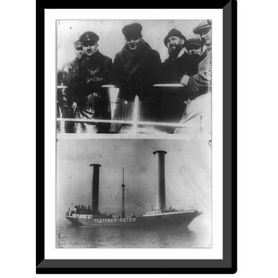 Historic Framed Print, The first sail-less sailing ship" and its inventor", 17-7/8" x 21-7/8"