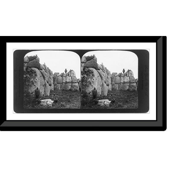 Historic Framed Print, The fort where native chiefs held off the 16th century Spaniards, Cuzco, Peru, 17-7/8" x 21-7/8"