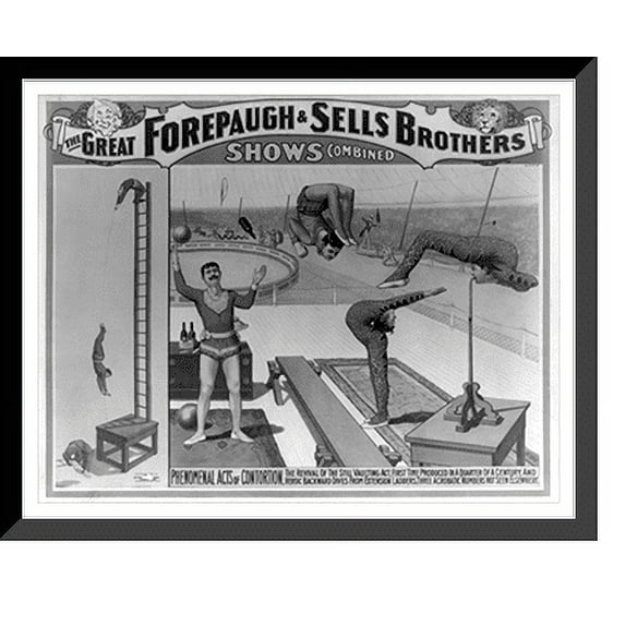 Historic Framed Print, The great Forepaugh & Sells Brothers shows combined. Phenomenal acts of contortion, 17-7/8" x 21-7/8"