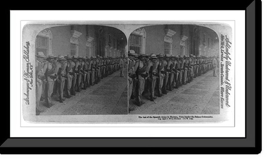 Historic Framed Print, The last of the Spanish army in Havana, Cuba ...