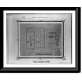 thumbnail image 1 of Historic Framed Print, [The plan of the basement of the Imperial Military Middle School in Fatih], 17-7/8" x 21-7/8", 1 of 9