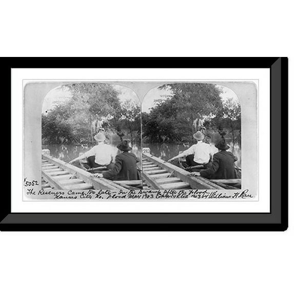 Historic Framed Print, The rescuers came too late - in the swamp after the flood, Kansas City, Mo., May 1903, 17-7/8" x 21-7/8"