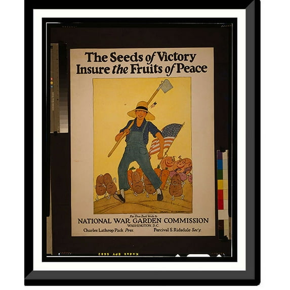 Historic Framed Print, The seeds of victory insure the fruits of peace. Maginel Wright Enright., 17-7/8" x 21-7/8"