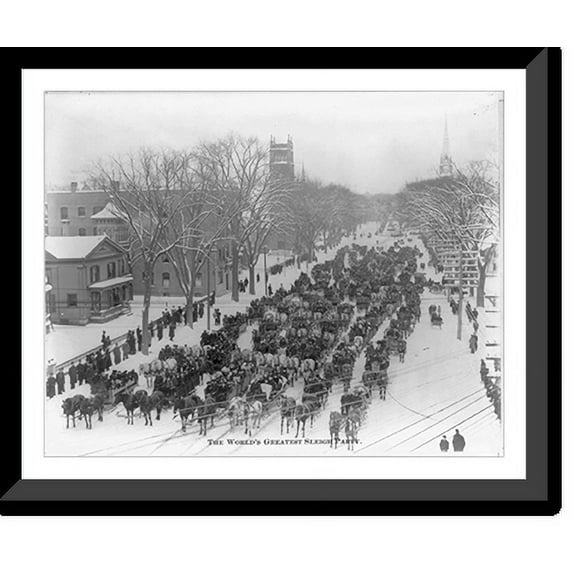 Historic Framed Print, The world's greatest sleigh party"", 17-7/8" x 21-7/8"