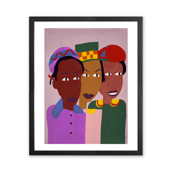 Historic Framed Print, Three children, 17-7/8" x 21-7/8"