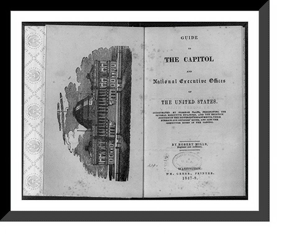 Historic Framed Print, [Title page and frontispiece of Guide to the ...