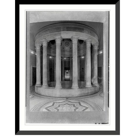 Historic Framed Print, Tobacco columns - Small rotunda, Supreme Court Section, U.S. Capitol, 17-7/8" x 21-7/8"