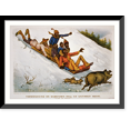 thumbnail image 1 of Historic Framed Print, Tobogganing on darktown hill,. an untimely move: clar de track."", 17-7/8" x 21-7/8", 1 of 9
