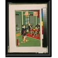 thumbnail image 1 of Historic Framed Print, Tokyo meisho sanjuroku gisen - sukiya [ongishi] Translation:Thirty-six amusements in Tokyo - foreigners at a sukiya (tea house)., 17-7/8" x 21-7/8", 1 of 9
