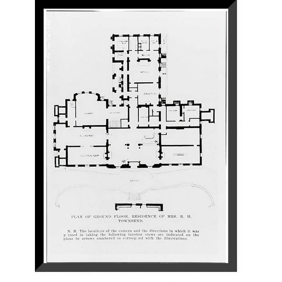 Historic Framed Print, Townsend House, 2121 Massachusetts Avenue Northwest, Washington, District of Columbia, DC - 6, 17-7/8" x 21-7/8"