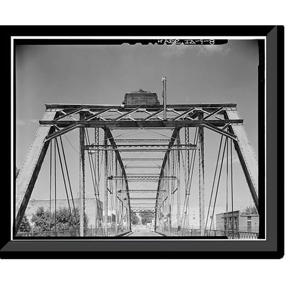 Historic Framed Print, Traer Street Bridge, Spanning Shell Rock River at Traer Street, Greene, Butler County, IA - 8, 17-7/8" x 21-7/8"