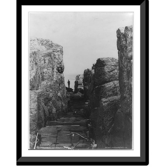 Historic Framed Print, Trap dyke at Appledore, Isles of Shoals, N.H., 17-7/8" x 21-7/8"