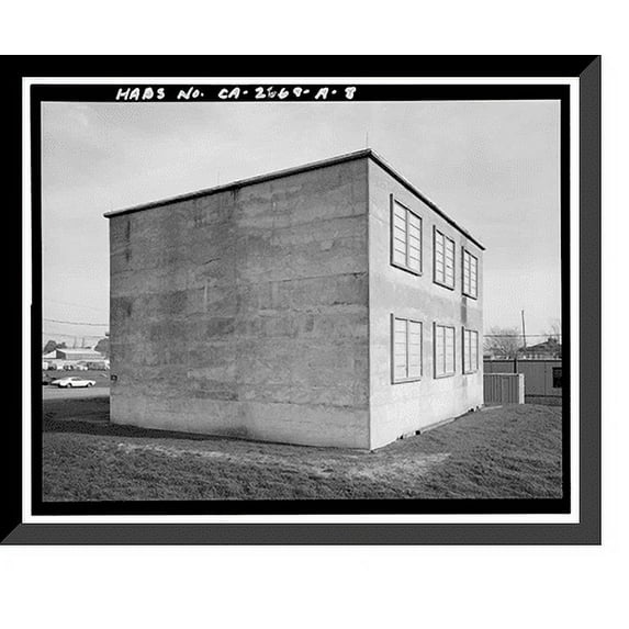 Historic Framed Print, Travis Air Force Base, Building No. 925, W Street, Fairfield, Solano County, CA - 8, 17-7/8" x 21-7/8"